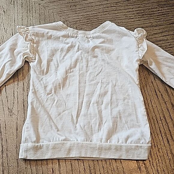 4T cream long sleeve top with ruffles - Picture 5 of 6